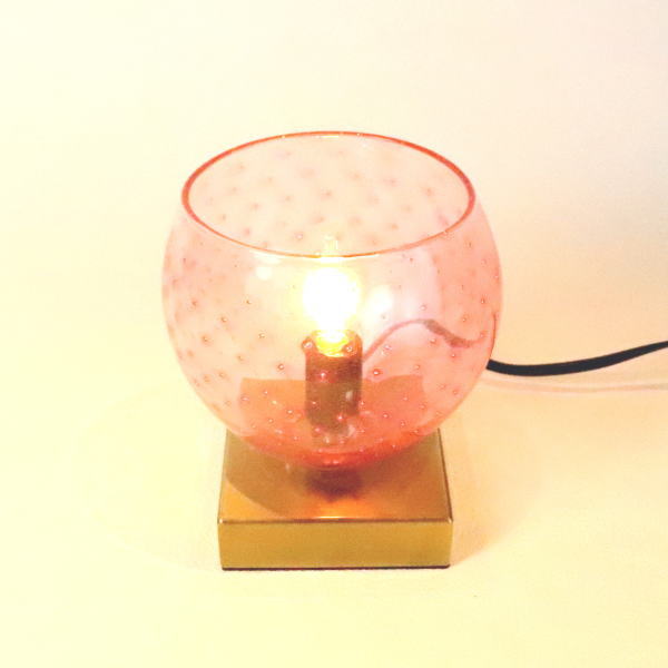 樂天商城 - テーブルライト テーブルランプ　ライト 卓上ライト　ランプシェード ピンク　pink　カフェ風ランプ　照明 034-dot-pink-no6 Azzurro Glass Studio 東敬恭