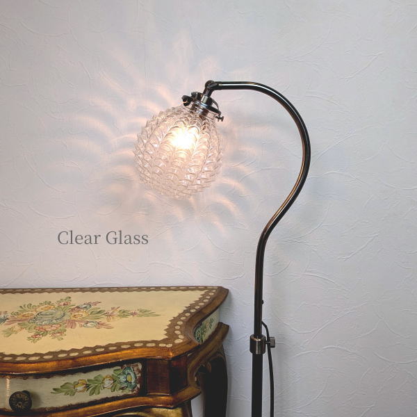 fc-580a-fc324　クリアガラスフロアライト　フロアランプ　フロアライト　照明　ガラス