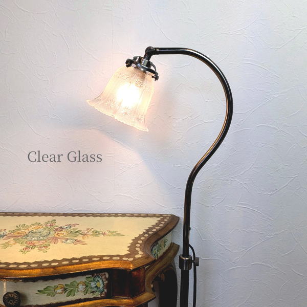 fc-580a-fc334　クリアガラスフロアライト　フロアランプ　フロアライト　照明　ガラス