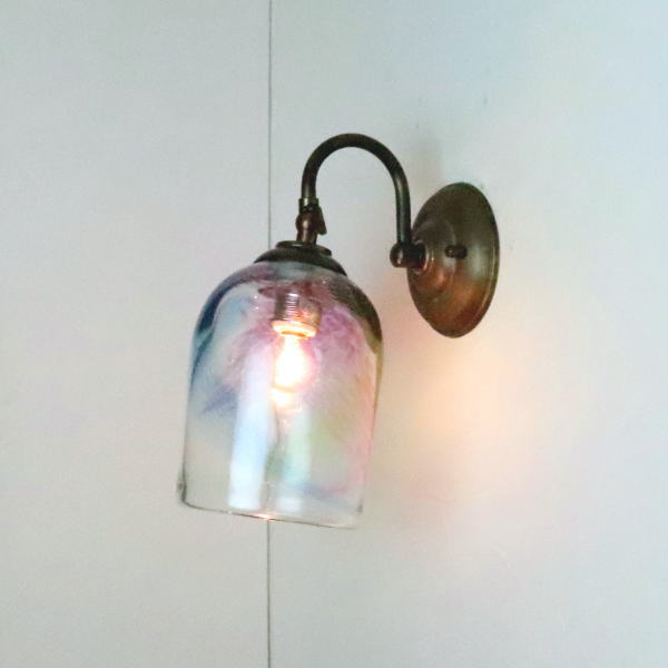 ブラケットライト 壁掛け照明 ブラケットランプ fc-w004-mituboshi6 琉球ガラス 真鍮