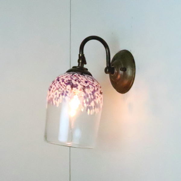 ブラケットライト 壁掛け照明 ブラケットランプ fc-w004-mituboshi9 琉球ガラス 真鍮