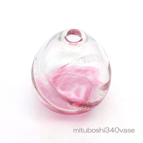 琉球ガラス一輪挿し・花瓶・ flowervase　mituboshi340vase　三ツ星工房　沖縄