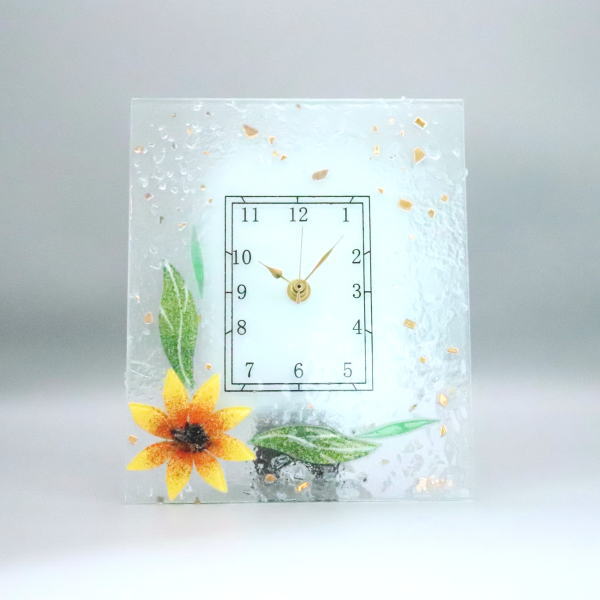掛け時計 置き時計 ベネチアングラス ベネチアンガラス おしゃれ　かわいい　ヴェネチアンガラス　置き掛け兼用時計
