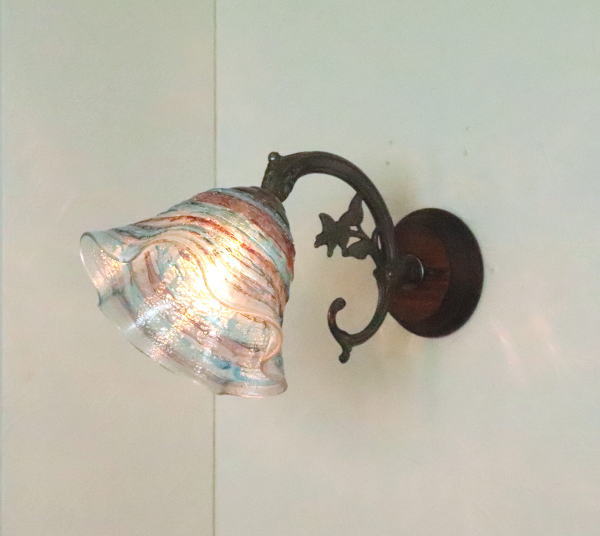 ウォールライト 壁掛け照明 真鍮 ブラケットランプ ウォールランプ ウォールライト fc-ww621-smerlate-sbruffo-amethyst-lightblue