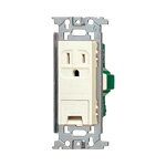 パナソニック　WN1131　　フルカラー埋込アースターミナル付接地コンセント(フラット型) 　　15A125V　　[WN1131]