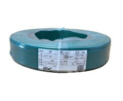 フジクラ　IV2.0mm　緑　300m/1巻　600Vビニール絶縁電線　緑　〔IV2.0MM〕