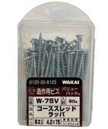樂天商城 - 若井産業　W-75V　コーススレッド ラッパ 4.2x75造作用半ネジ 90ヶ入　[W75V]