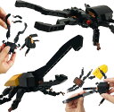 【ブロック玩具 ヘラクレスオオカブト＆ギラファノコギリクワガタ】昆虫 カブトムシ クワガタ 3D 4D パズル 可動 ギミック かっこいい 大迫力