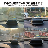 LAMPO【日本ブランド/メーカー保証付】LA-18 ヘッドアップディスプレイ スピードメーター HUD OBD+GPS ハイブリッド 滑り止めマット付き 日本語取扱説明書