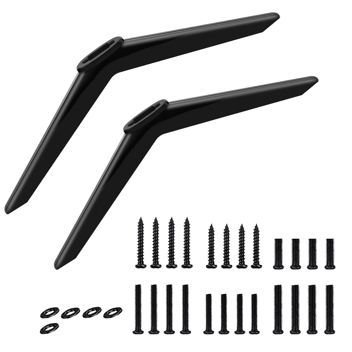 Rimous テレビスタンド脚 TCL Rokuテレビ用脚交換用 28インチ 32インチ 40インチ 43インチ 59インチ 50インチ 55インチ 65インチ TCL Rokuテレビスタンド脚 ベースフィート ネジ付き 取り付け簡単