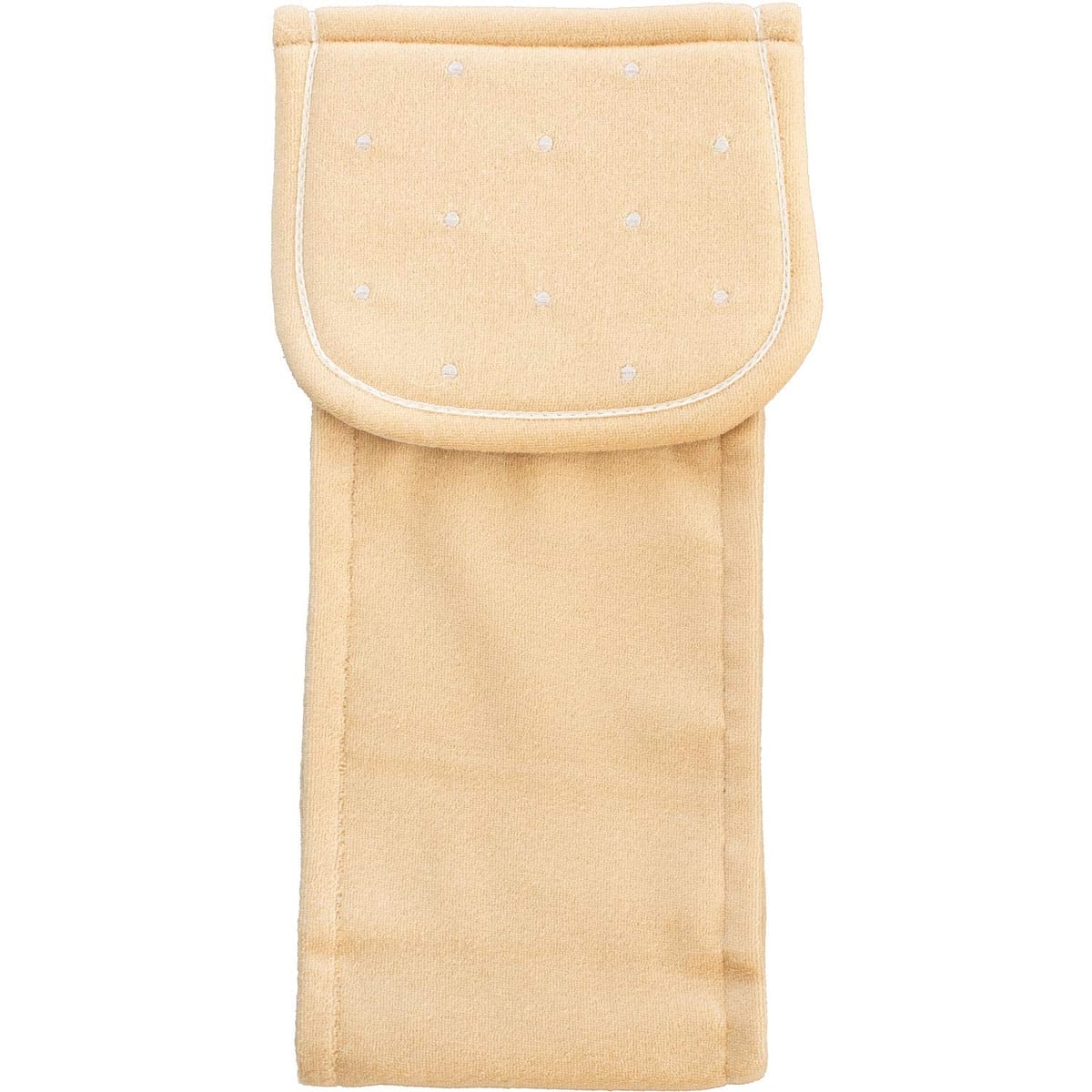 オカ ペーパーホルダーカバー ベージュ 約34cm×17cm×2cm ピュアコロン ミュー (水玉 ベーシック)