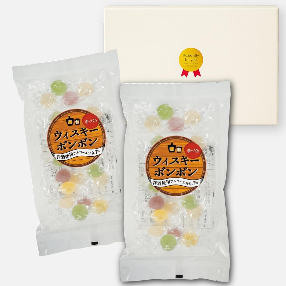 五十嵐製菓 ウイスキーボンボン 140g 2個セット BOX仕様（洋酒使用・アルコール分0.7%）大人の贅沢キャ..