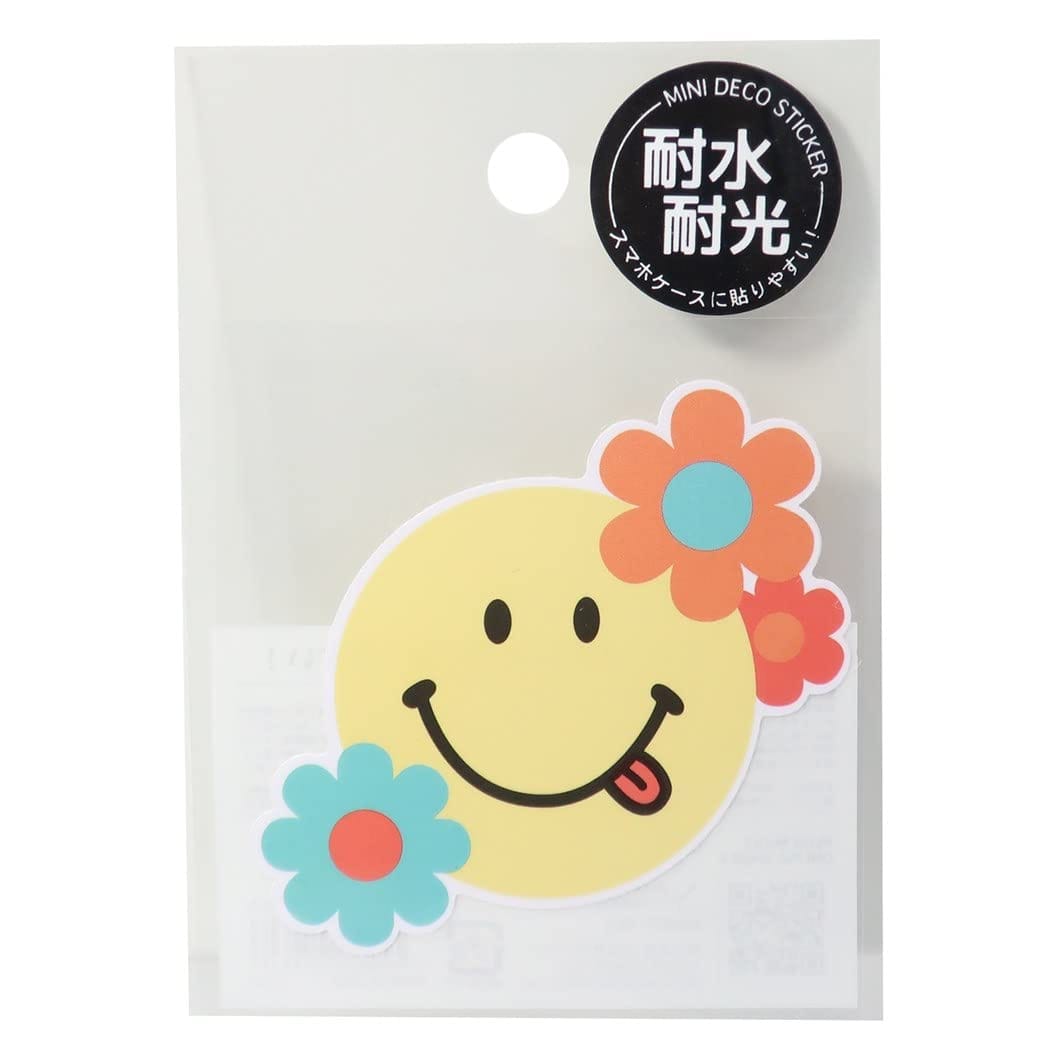 スマイリーフェイス[シール]ミニ デコ ステッカー/スマイル フラワー Smiley Face