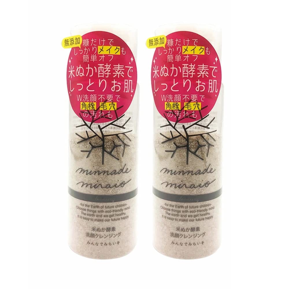 minnade miraio(みんなでみらいを) みんなでみらいを 米ぬか酵素洗顔クレンジング 70g 本体 70グラム x2
