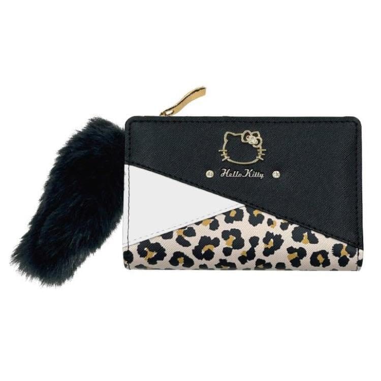 [サンアート] 二つ折り財布 サンリオ ヒョウ柄スリーレザー財布 ハローキティ