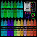 Artecho グローインザダークペイント 18色 11ml アクリル絵の具 デコレーション 屋外 屋内 アートクラフト キャンバス ロック ウッド 布用品