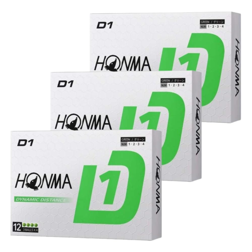 【3ダースセット】本間ゴルフ D1 ボール ゴルフボール 2024年モデル BT2401 グリーン (36球) 公認球 ※オリジナルショップカード付き