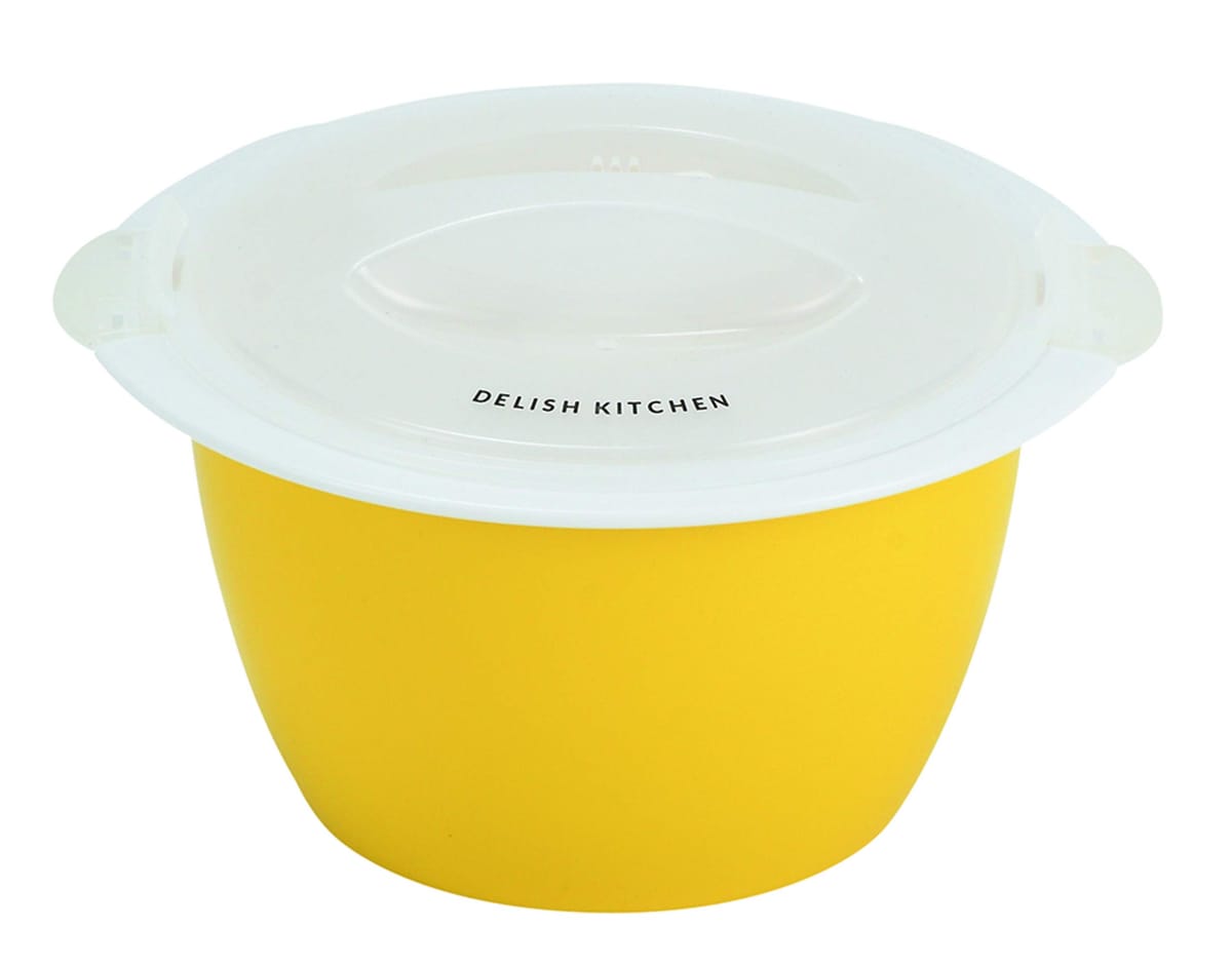 DELISH KITCHEN パール金属 レンジで炊飯器 イエロー