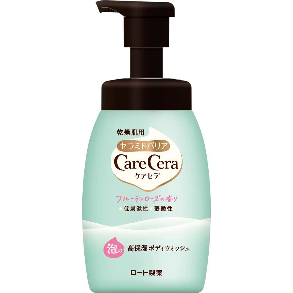 ケアセラ(CareCera) 泡の高保湿ボディウォッシュ ボディソープ フルーティローズの香り 450ミリリット..
