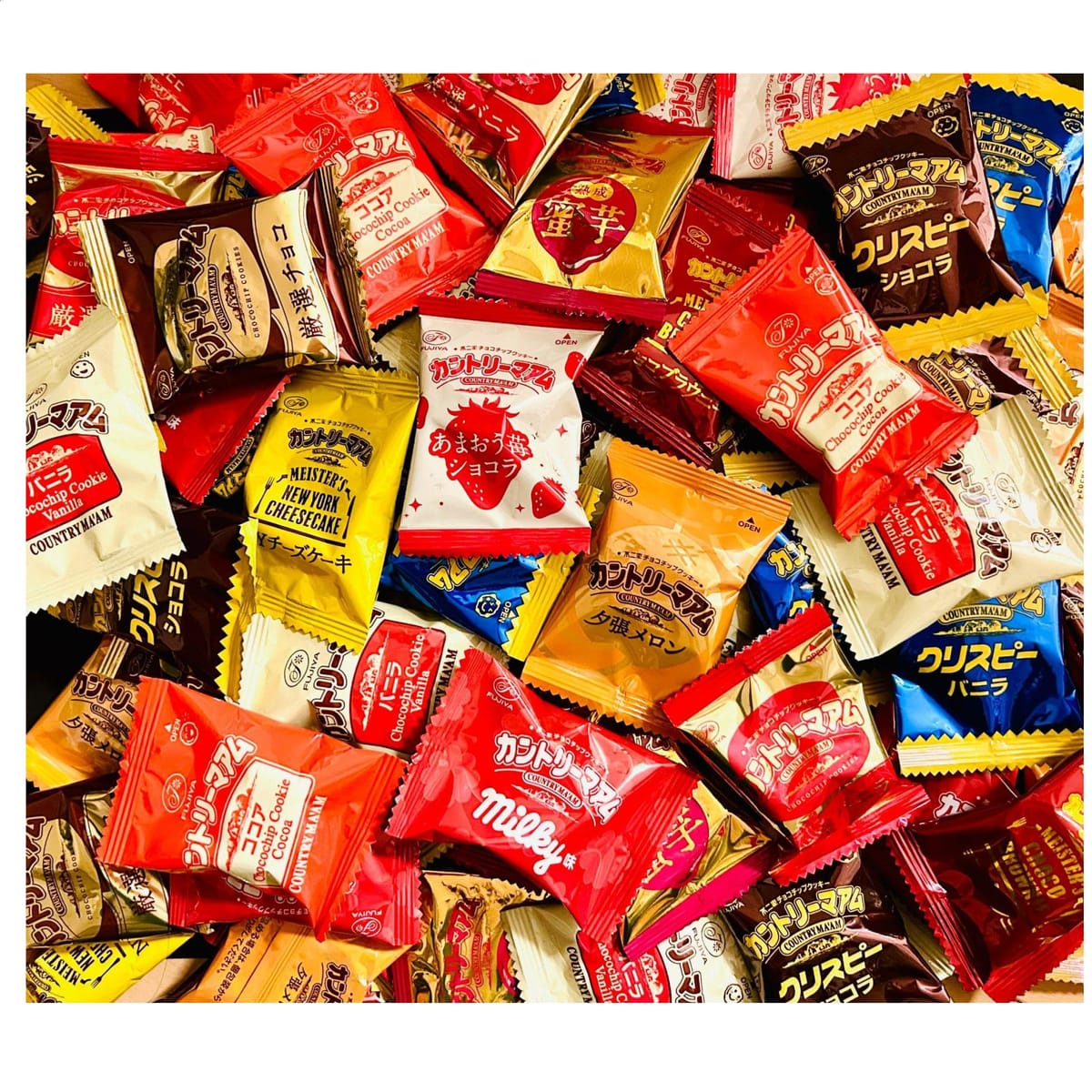 カントリーマアム 12種100個 アソートセット バニラ ココア クリスピーバニラ クリスピーショコラ 厳選チョコ 厳選バニラ NYチーズケーキ チョコブラウニー 蜜芋 夕張メロン ミルキー あまおう苺ショコラ 食べ比べセット 業務用 大容量