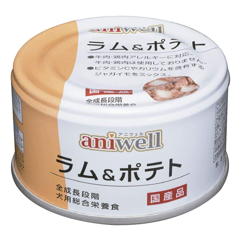 （まとめ買い）デビフペット アニウェル aniwell ラム&ポテト 85g 【×12】