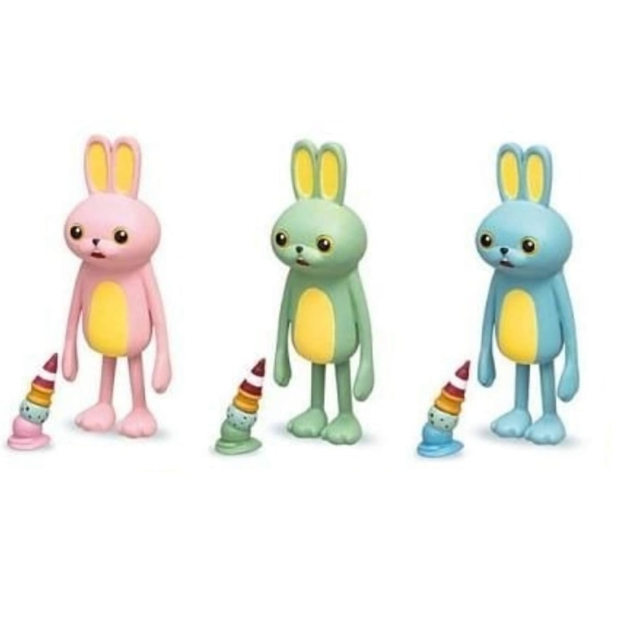 クオリア Qaliaすべてがおしまいになったウサギ マスコットフィギュア 3種セット ガチャガチャ カプセ..