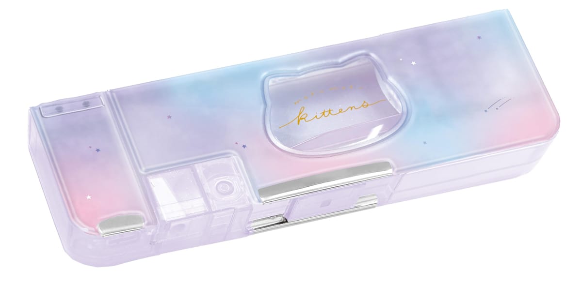 窓あきシアードロップソフトペンケース モフモフキトゥンズ