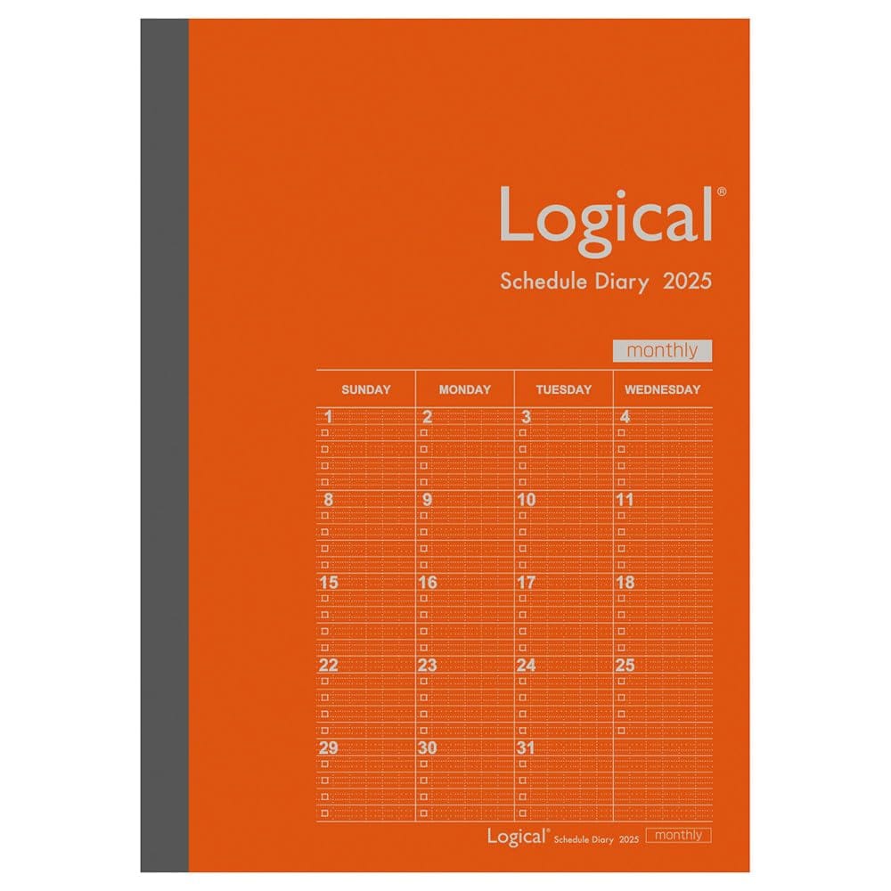 ロジカルダイアリー 2025年 月間ノートタイプB／A5／オレンジ NS-A502-25BO【PT1】