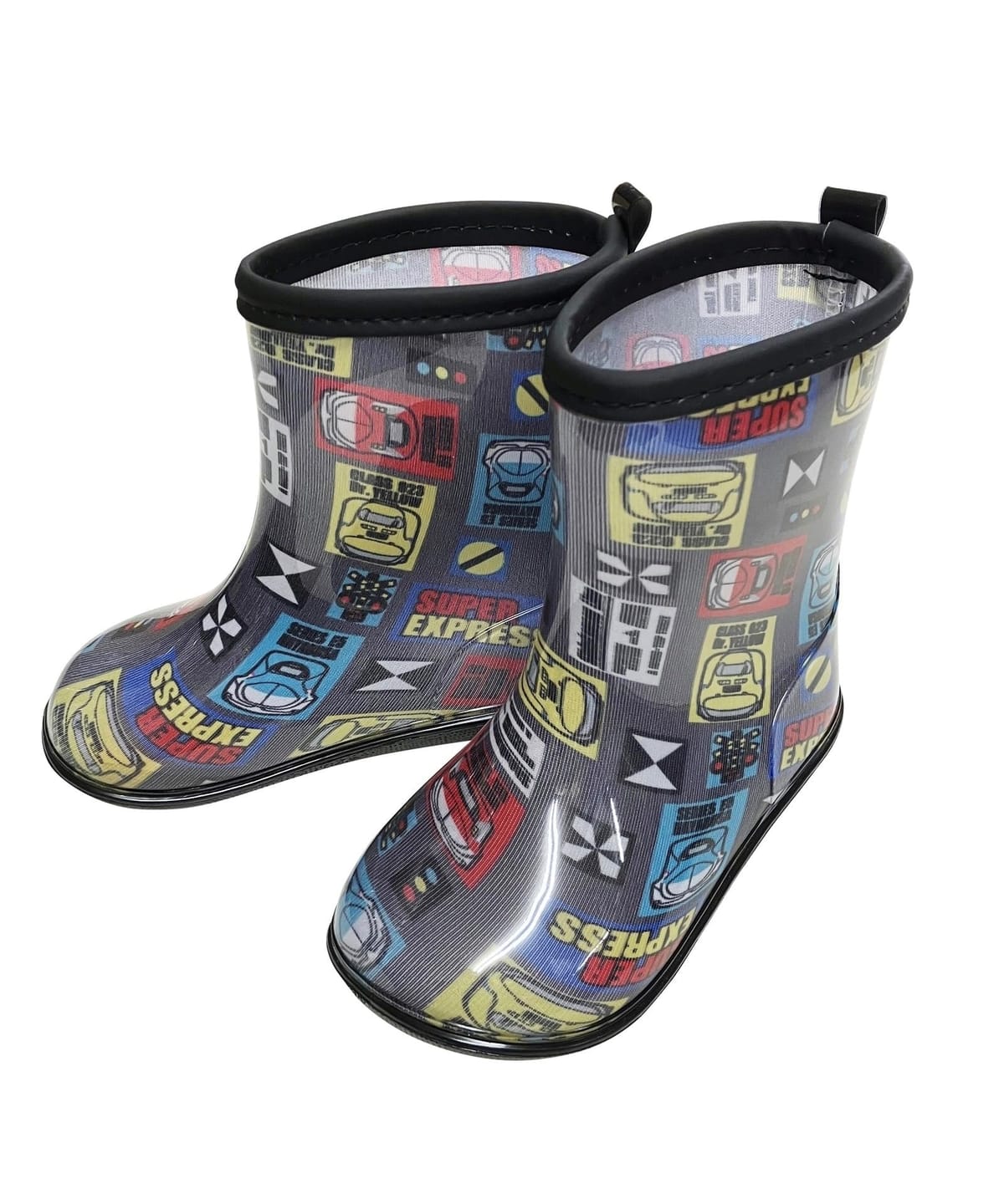 [Kids Foret] レインブーツ 新幹線 キッズ 子供 男の子 長靴 通園 通学 ドクターイエロー はやぶさ こ..