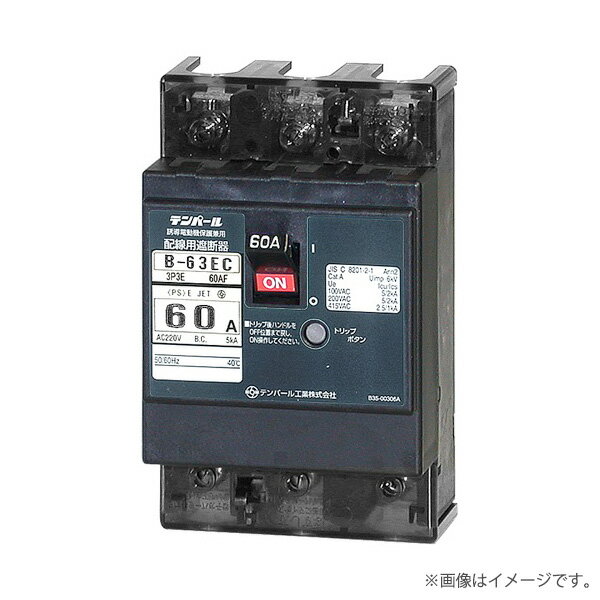 Rakuten - 〔即納〕Eシリーズ 経済タイプ ブレーカー B63EC60（B-63EC）テンパール工業