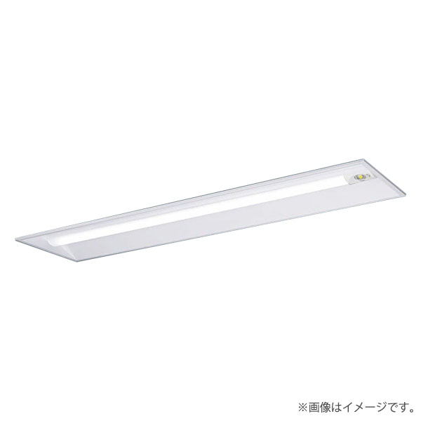 ※XLG442VGNCLE9（XLG442VGNC LE9）の後継品天井埋込型　40形　一体型LEDベースライト（非常用）　30分間タイプ　自己点検スイッチ付・リモコン自己点検機能付・非常時LED高出力型◆全光束：3880 lm　◆安定器出力型：定格出力型　◆安定器補足：＜出力固定型＞　◆電圧：100〜242 V　◆消費電力：26.1 W　◆消費効率：148.6 lm/W◆点検スイッチ付◆充電モニタ（緑）付◆自己点検スイッチ付◆天井埋込型、30分間タイプ、非常用照明器具・4000 lmタイプ・昼白色・非調光◆Ra83（常用光源）◆Ra70（非常用光源）◆非常灯評定番号：LALE-018【交換電池】FK793【リモコン】FSK90910K（別売）◆注）調光はできません。◆幅：328 mm　◆長：1274 mm　◆埋込穴幅：300 mm　◆埋込穴長：1257 mm　◆埋込高：54 mm◆質量：3.6 kg◆非常時・本体組込LED点灯　　常時・ライトバー点灯　◆色温度：5000 K　◆光束維持時間40000時間（光束維持率85％）LED内蔵電源ユニット内蔵メーカー希望小売価格はメーカーカタログに基づいて掲載しています