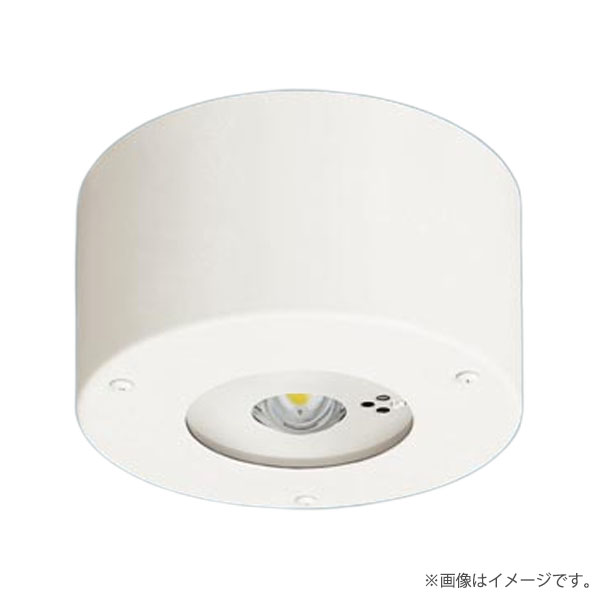 ※NNFB93107Jの後継品天井直付型　LED（昼白色）　非常用照明器具　30分間タイプ・LED高天井用（ 10m）　防湿型・防雨型・自己点検スイッチ付・リモコン自己点検機能付◆電圧：100〜242 V　◆消費電力：1.3 W◆【レンズ】ガラス◆【パネル】ガラス（透明）◆【カバー】アルミ（ホワイトつや消し仕上）◆【蓄電池】ニッケル水素蓄電池◆点検スイッチ付◆充電モニタ（緑）付◆自己点検スイッチ付◆IP23　防湿◆天井直付型、30分間タイプ・LED高天井用（〜10m）◆Ra70◆非常灯評定番号：LALE-008◆幅：φ195 mm　◆高：134 mm◆質量：1.2 kg◆非常時・非常灯用LED点灯　　常時消灯　◆色温度：5000 KLED内蔵メーカー希望小売価格はメーカーカタログに基づいて掲載しています