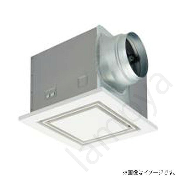ダクト用換気扇低騒音形インテリア格子居間・事務所・店舗用鋼板ボディ本体：金属羽根・本体カバー：プラスチック接続ダクト：φ150mm埋込寸法：316mm角●大風量形●強弱付（弱特性大風量）●誤結線防止用電流ヒューズ付●SL端子付●ワンタッチルーバー●カートリッジ式排気口●両吸込シロッコファン●帯電防止ルーバー●高気密風圧シャッター付●テーピング作業が楽な段付き排気口