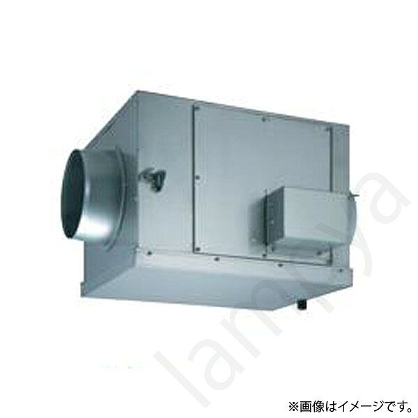 消音厨房形単相100V用接続ダクト：φ250mm●厨房室、湯沸室など、温度の高い場所の空気を搬送できます。●SL端子付●ステンレス製(外部)●天吊金具付●モーターはF種絶縁仕様