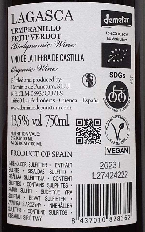 ラガスカ テンプラニーニョ プチヴェルド 赤ワイン スペイン ラマンチャ 750ml 自然派ワイン Lagasca Tempranillo-Petit Verdot lamuno-10000204 自然派ワイン La Muno 楽天市場店 サンプル画像2