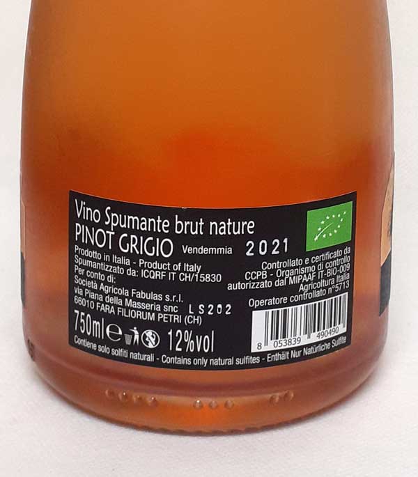 �ե��ӥ�饹 ���ץޥ�� �ԥΥ��꡼���� ��ˢ����󥸥磻�� 750ml �����ɻߺ�̵ź�� �����ꥢ ���֥�åĥ� �ʥ�����磻�� Fabulas Spumante Pinot Grigio �ǥ����ˡ�