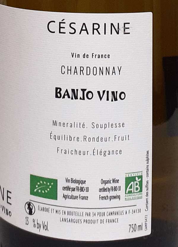 バンジョー・ヴィーノ セザリン 白ワイン シャルドネ フランス南西部 750ml 自然派 ナチュラルワイン Banjo Vino Cesarine lamuno-10003310 自然派ワイン La Muno 楽天市場店 サンプル画像2