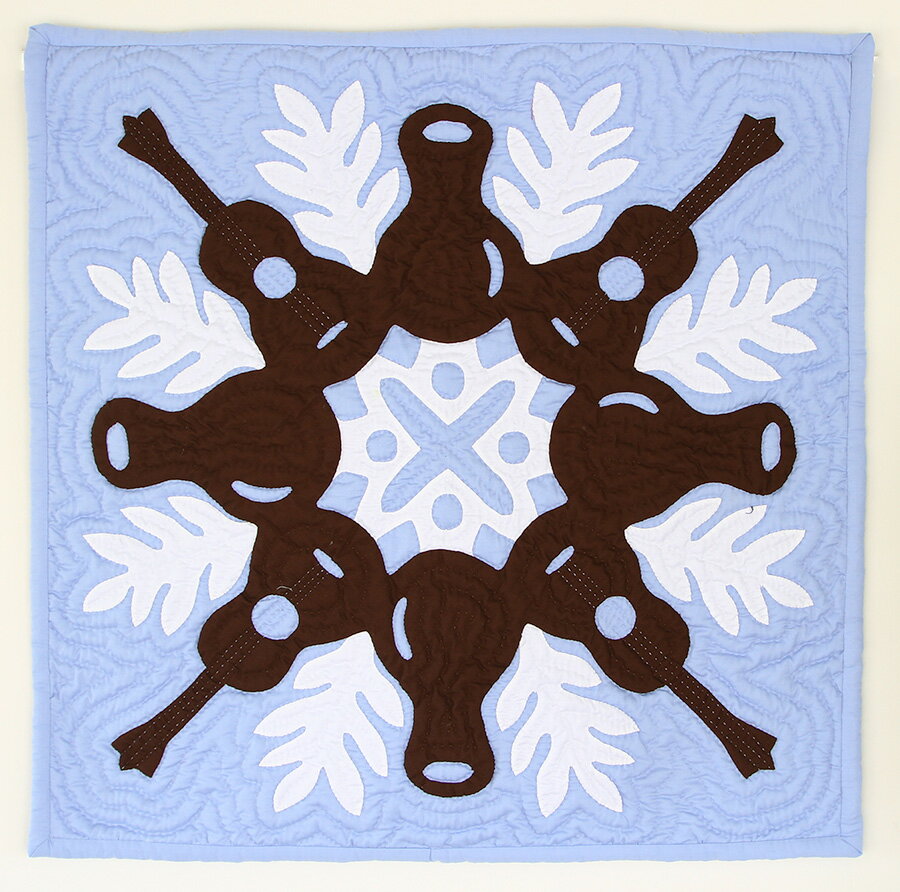 ハワイアンキルト タペストリー 本格手縫い 壁掛け ハワイアン キルト ハワイ インテリア 寝室 リビン..