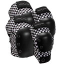 PRO-TEC KNEE&ELBOW PAD CHECKER ヒザ&ヒジ用プロテクターセット 自転車 スケート ウィンタースポーツ メンズ レディース ジュニア