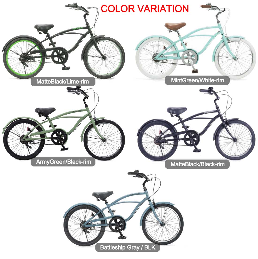 子供用 自転車 通販 Feelling of decks FOD-20 20インチ レインボー ビーチクルーザー ネット販売 購入 オンラインショップ おすすめ 通学 レジャー 国内メーカー ジュニア