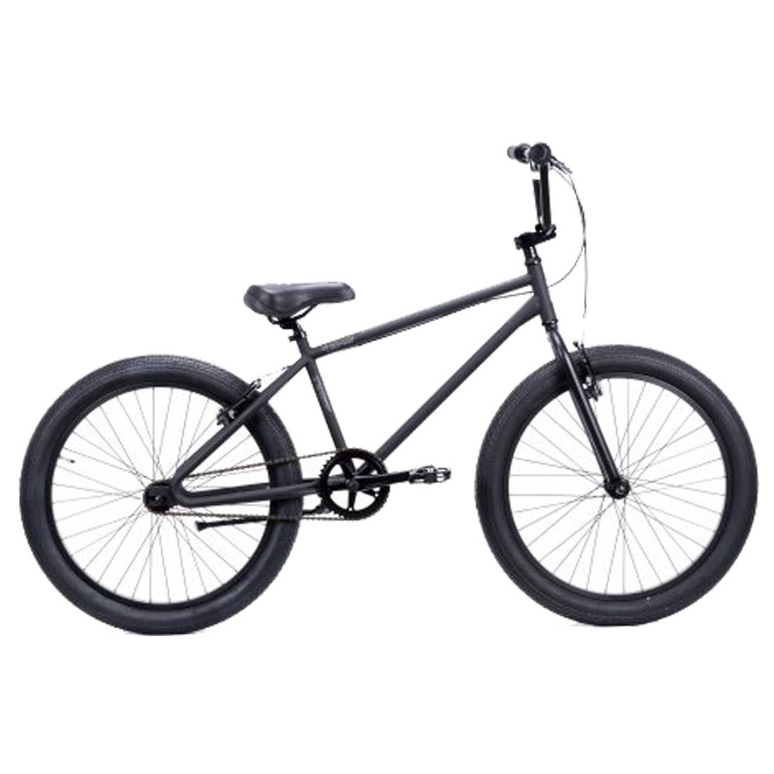 自転車 T-STREET 24"SEMI-FAT BMX マットブラック レインボー 24インチ セミファットタイヤ おしゃれ 通勤 通学 メンズ レディース