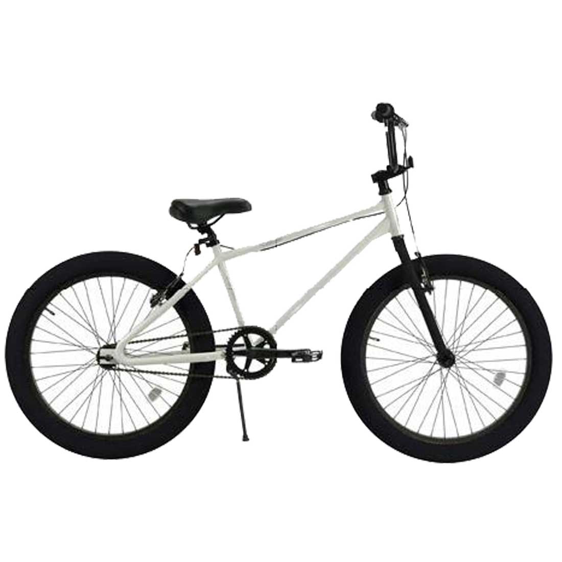 自転車 T-STREET 24"SEMI-FAT BMX グロスホワイト レインボー 24インチ セミファットタイヤ おしゃれ 通勤 通学 メンズ レディース