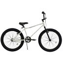 自転車 T-STREET 24 SEMI-FAT BMX グロスホワイト レインボー 24インチ セミファットタイヤ おしゃれ 通勤 通学 メンズ レディース