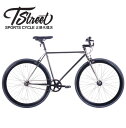 自転車 通販 T-STREET 700C-1SPEED クローム ピスト クロスバイク 固定ギアバイク ロードバイク レインボー ネット販売 購入 オンラインショップ 通勤 通学 レジャー 国内メーカー メンズ レディース(4)
