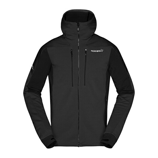 ノローナ トロールヴェゲン パワーストレッチ プロ ジップ フード NORRONA trollveggen Powerstretch Pro Zip Hood MEN Caviar