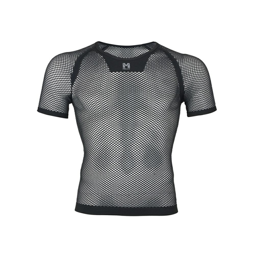 ミレー ドライナミック メッシュ ショートスリーブ MILLET DRYNAMIC MESH SHORT SLEEVE BLACK-NOIR