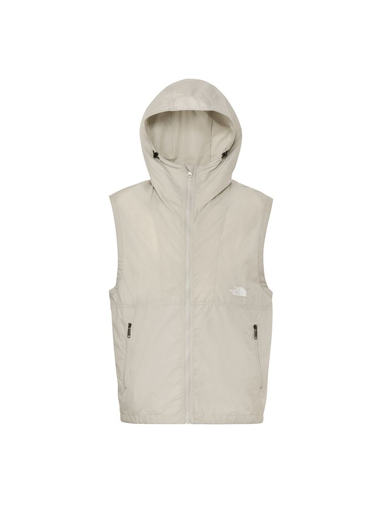 The North Face フード付きダウンベスト アイボリー THE NORTH FACE ノースフェイス フード付き キャンプ シェラ ダウン