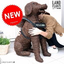 ぶらうん君の ウエルカム バスケット 犬型 【特大】 犬 いぬ イヌ アニマル 動物 籠 篭 かご カゴ バスケット 茶 こげ茶 焦げ茶 園芸 ガーデニング 雑...