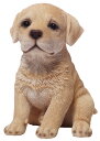 犬の置物 （ラブラドールレトリーバー子犬） お座りイヌ 14060 ラブ ラブラドール 子犬 ドッグオーナメント オーナメント 動物 アニマル マスコット ガーデン ガーデニング ガーデンオブジェ オブジェ