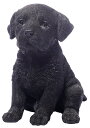 犬の置物 （黒ラブラドールレトリーバー） お座りイヌ 14061 黒ラブ ラブ ラブラドール レトリーバー ドッグオーナメント オーナメント 動物 アニマル マスコット ガーデン ガーデニング ガーデンオブジェ オブジェ